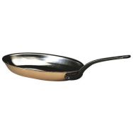 Poêle ovale à poisson cuivre/inox - L: 360mm