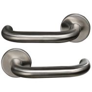 Poignées de Porte sur Rosace Inox Tempo New Wave