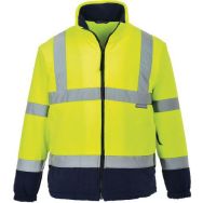 Polaire haute visibilité bicolore jaune/bleu marine-M