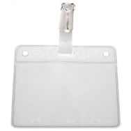 Porte-badge souple prêt à l'emploi avec clip - Horizontal