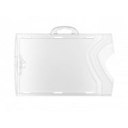 Porte badge avec une face cristale /1 face dépolie -Lot de 100-Sogedex