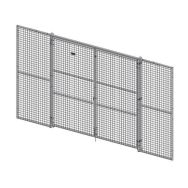 Porte battante double pour cloison grillagée UX 450 - Avec serrure à clé