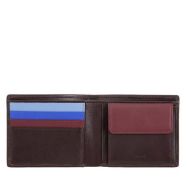 Portefeuille RFID 10 poches avec porte-monnaie marron