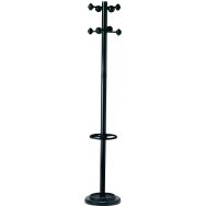 Portemanteau 8 patères et porte-parapluies coloris acier noir