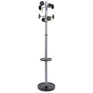 Portemanteau Stan acier ABS - Gris/Noir 8 patères