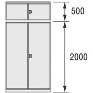 Portes à deux battants - largeur 1000 mm - Bito