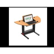 Poste travail 1/2 lune écran escamot. jusqu'à 24'' Format+ - QBS