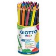 Pot 48 crayons de couleurs Giotto Méga mine Ø 5,5 mm