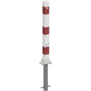 Poteau à bétonner blocage platine réfléchissants 2 anneaux