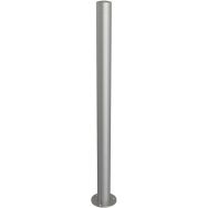Poteau acier inox stationnaire, à cheviller avec platine