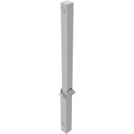 Poteau avec serrure profilée à pistons - 70x70mm - Galvanisé