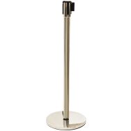 Poteau chromé à sangle 5 m - sangle noire