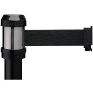 Poteau chromé avec sangle noir 4m