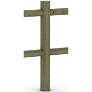 Poteau d'angle Normandie 2 lisses - Mobextan