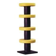 Poteau de Protection pargom 250mm x 800mm noir / jaune
