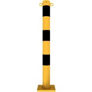 Poteau de dissuasion libérable avec 2 anneaux - Jaune/Noir - Schake