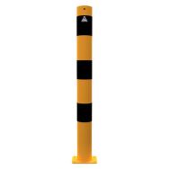 Poteau dissuasion stationnaire à cheviller platine-Jaune/Noir-Schake