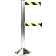 Poteau double sangle - 2m - Aluminium - Manutan Expert