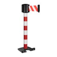 Poteau exterieur Rouge/blanc a sangle 10mx10cm - Viso