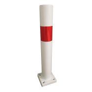 Poteau flexible à platine Ø100mm - 700mm - Rouge/blanc
