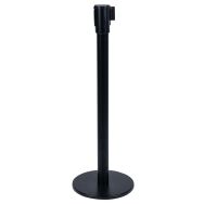 Poteau noir à sangle 5 m - sangle bleue