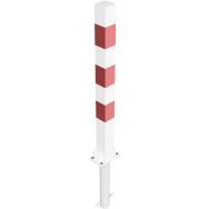 Poteau rabattable à bétonner manchon bandes réfléchissantes