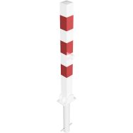 Poteau rabattable à bétonnerréfléchissant serrure cylindre