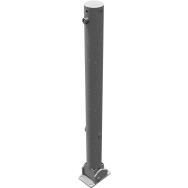 Poteau rabattable blocage cheviller platine-Ø 76 x 2 6mm