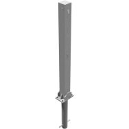 Poteau rabattable serrure profilée à bétonner serrure