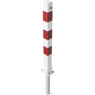 Poteau serrure profilée à bétonner réfléchissant avec anneau - Schake