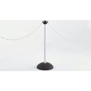 Potelet avec socle en caoutchouc noir pro - Mottez