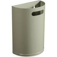 Poubelle 1/2 ronde 20l - gris ciment 7033-Rossignol Pro