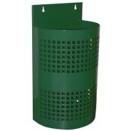 Poubelle 1/2 ronde 35 l murale vert 6005
