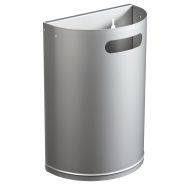 Poubelle 1/2 ronde essentiel 20l - gris metal 9006-Rossignol Pro