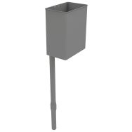 Poubelle BALIA rectangle 25 L pivotante sur pied métal - Buton Design