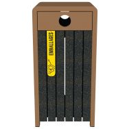 Poubelle CHARDONNAY 100 L Urbecollect - emballages Ipra/alu rouille