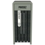 Poubelle CHARDONNAY 75 L Urbecollect autres déchets Ipra/alu gris 7016