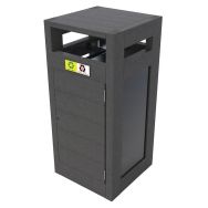 Poubelle Canopée vigipirate tri 2x60L plexi portes sac - Espace Urbain