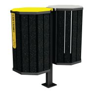Poubelle Chardonnay 100 L double flux Urbecollect - Ipra/alu noir 9005