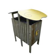 Poubelle ECO-DUO avec toit - 2 x 100 L