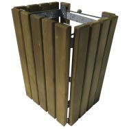 Poubelle Groix murale 40L bois - Mobextan