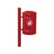 Poubelle Guyenne sur poteau pommeau Agora 40 L seau - Procity