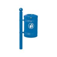 Poubelle Guyenne sur poteau pommeau Boule 40 L seau - Procity