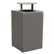 Poubelle Kub 120 L avec couvercle et écrase cigarette - gris procity