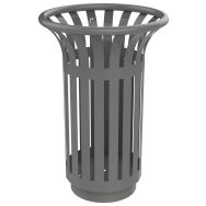 Poubelle LYLIA 60 L métal lames gris 9006