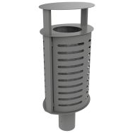Poubelle OVALON ovale 80 L métal ajouré pare-pluie - Buton Design