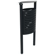 Poubelle OVALON ovale 30 L métal ajouré pare pluie - Buton Design