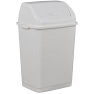 Poubelle Plastique à couvercle Basculant Clap - 35L Blanc