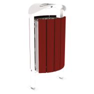 Poubelle Silaos 50 L acier/bois cendrier - Procity