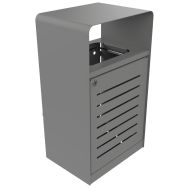 Poubelle URBEO murale 40 L métal ajouré gris 9006